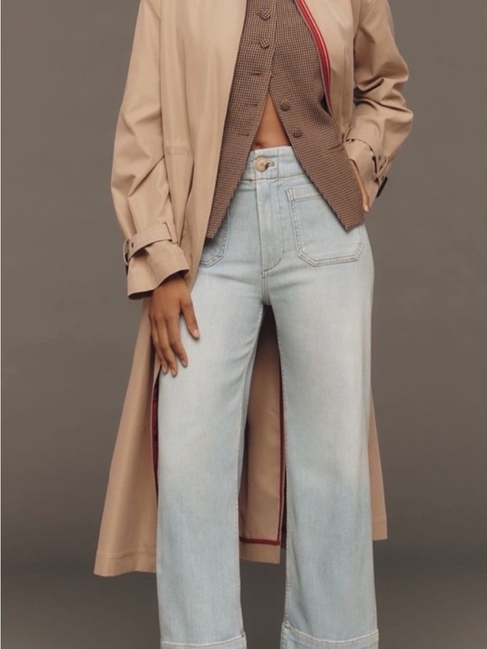 Maeve Denim - EUC Maeve Colette High-Rise Wide-
Leg Cropped Jeans color Korat Wash
